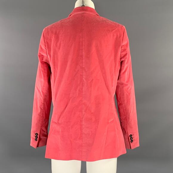 PS by PAUL SMITH Size M Pink Cotton / Elastane Velvet Jacket - Picture 3 of 6